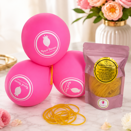 Natural Latex Rubber Bands for Balloon Decorations, Yellow, 100 x 3 mm, 80 Pieces