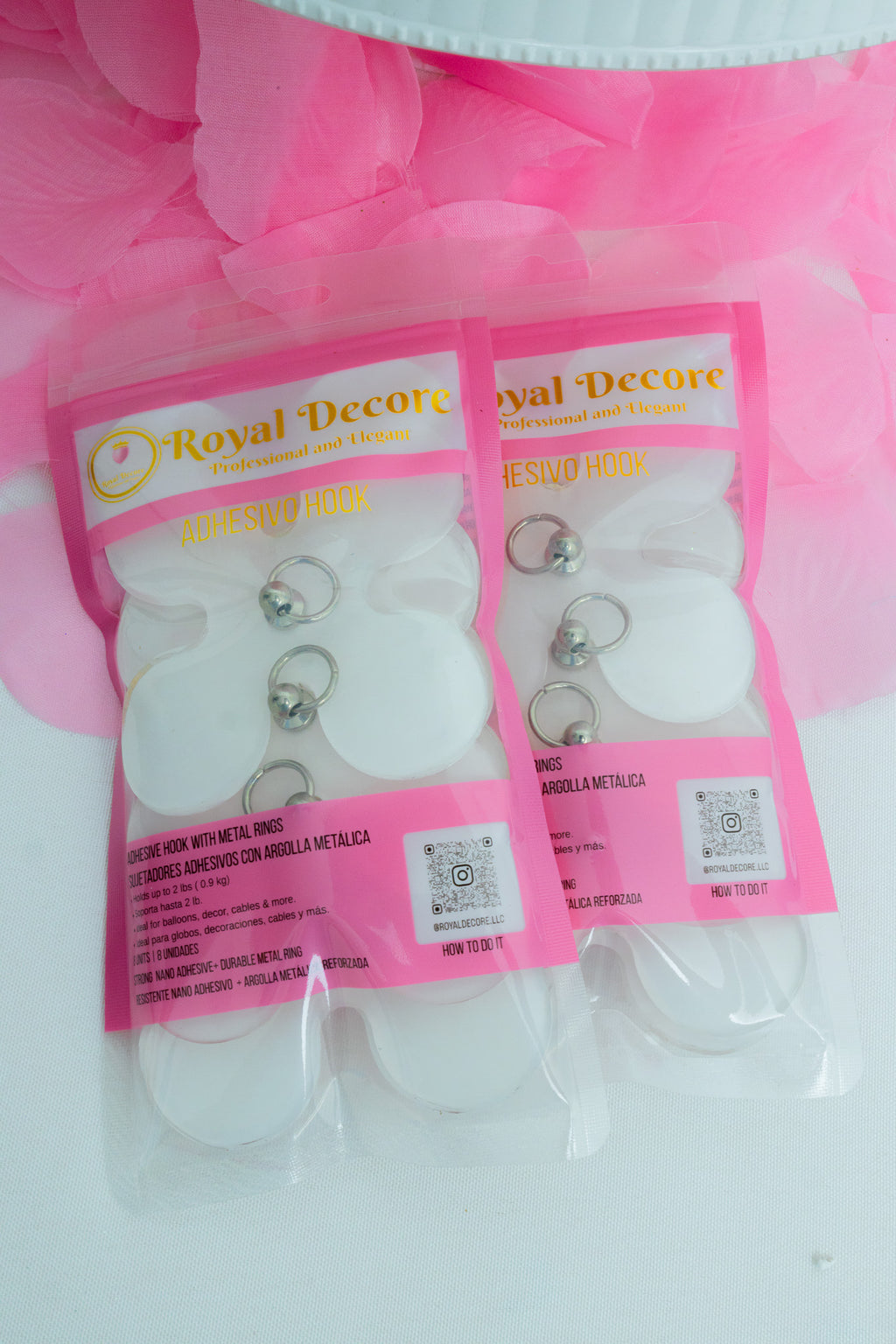 Adhesive Hook with Metal Rings