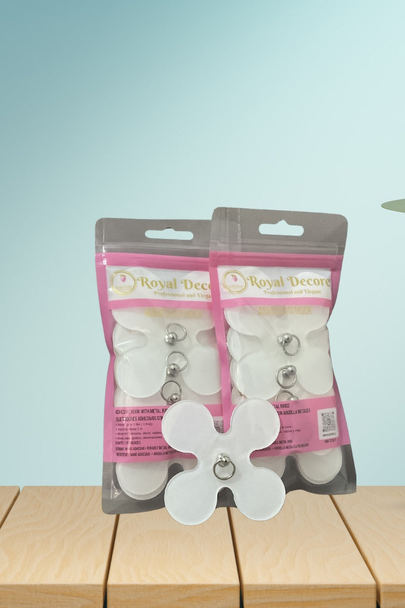 Adhesive Hook with Metal Rings